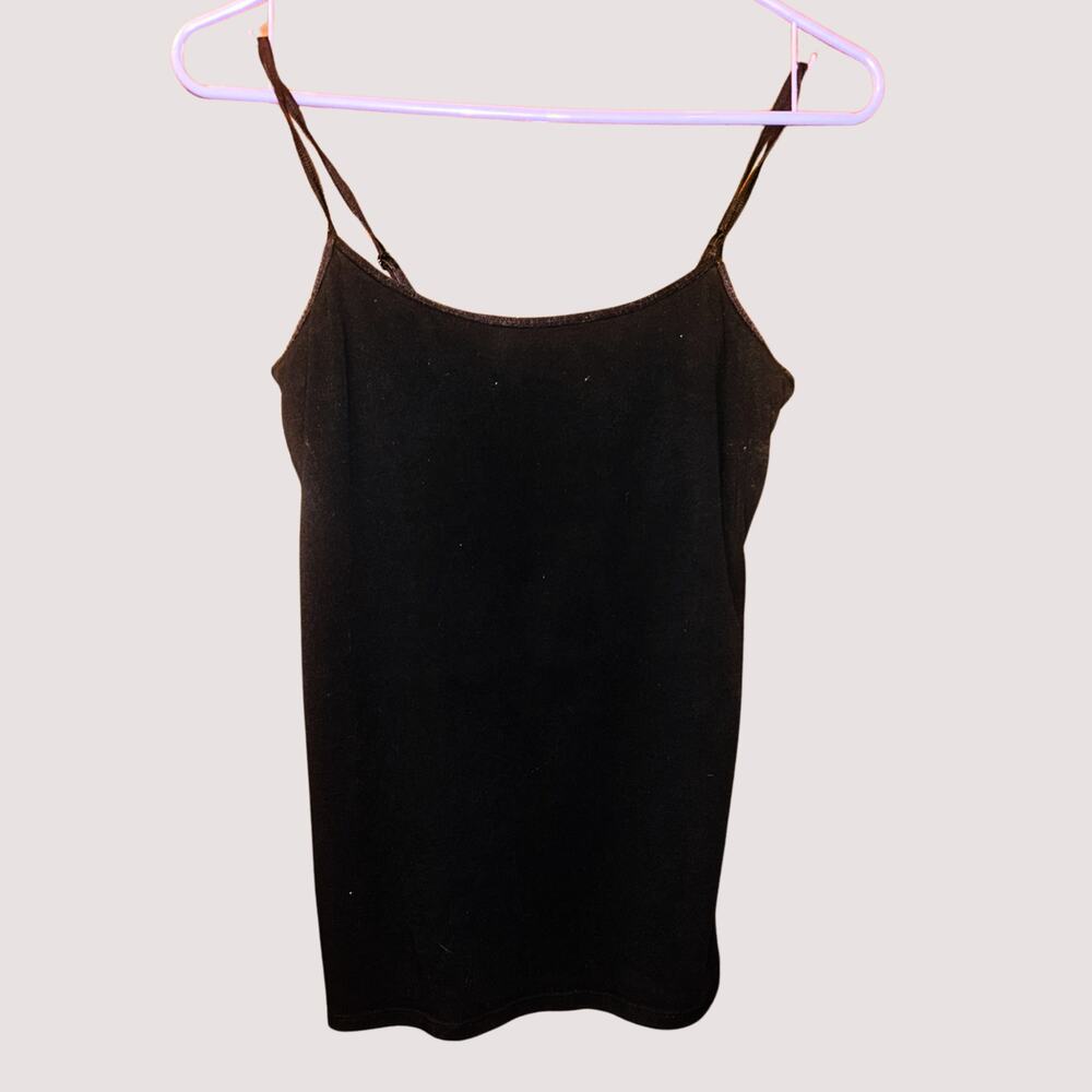 Aerie Black Crop Top Women’s Medium Built In Bra Stretch Lounge Athleisure Top